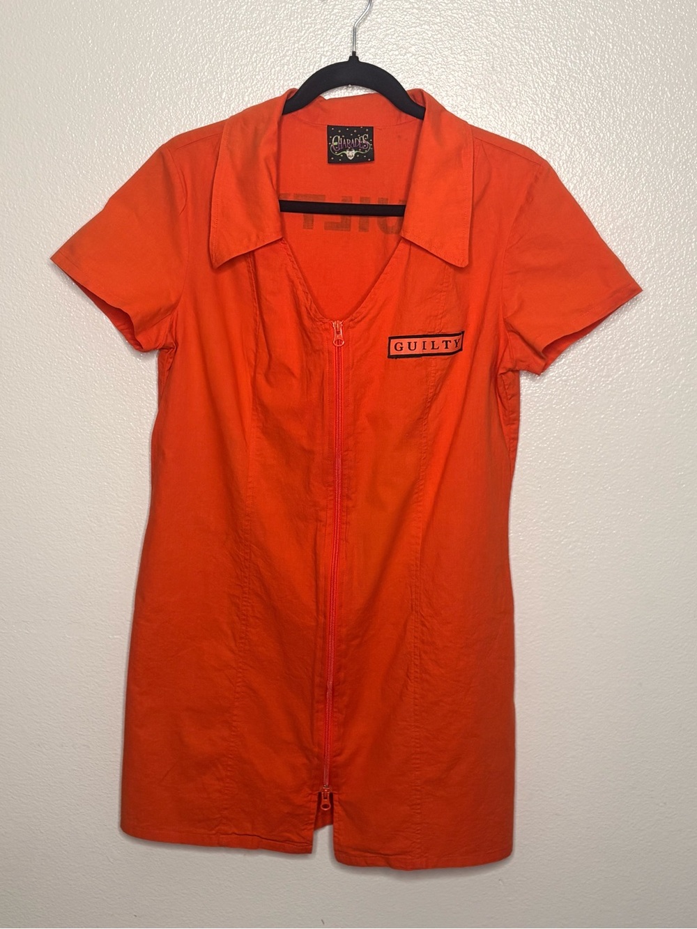 Guilty Orange Zip-Front Women’s Costume M/L